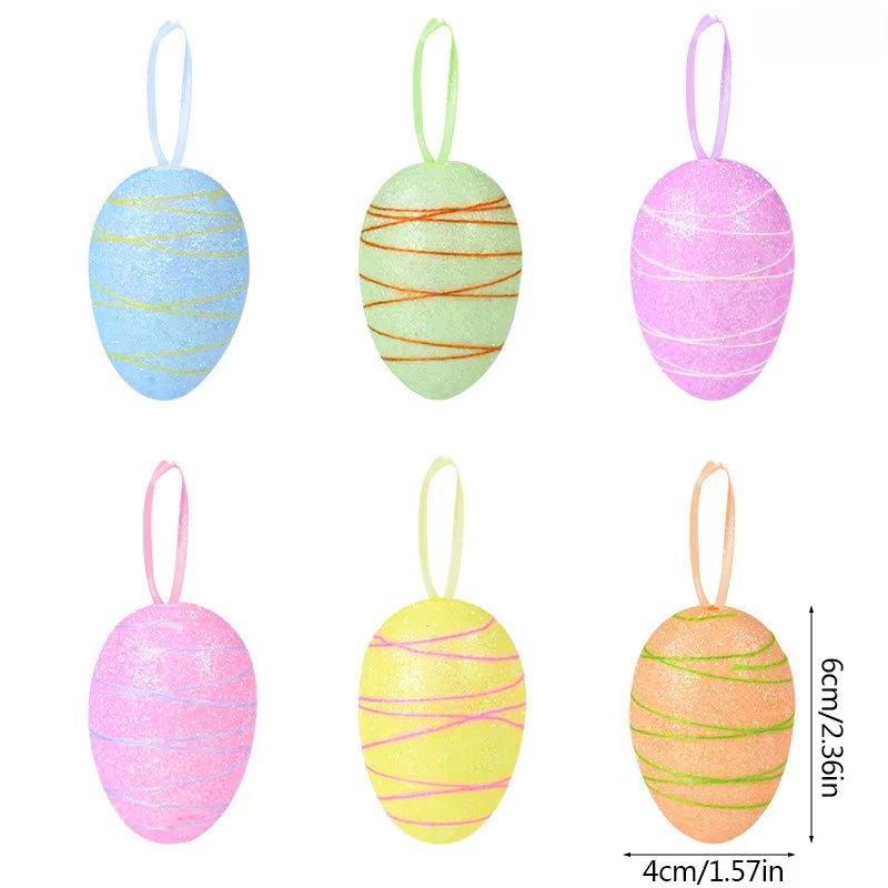 Eggcellently Hand-Crafted Foam Easter Ornaments - 6/10/12/24 Piece Decoration Sets