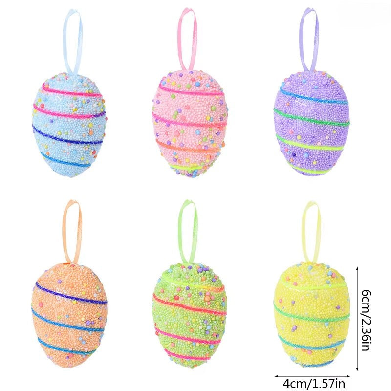 Eggcellently Hand-Crafted Foam Easter Ornaments - 6/10/12/24 Piece Decoration Sets