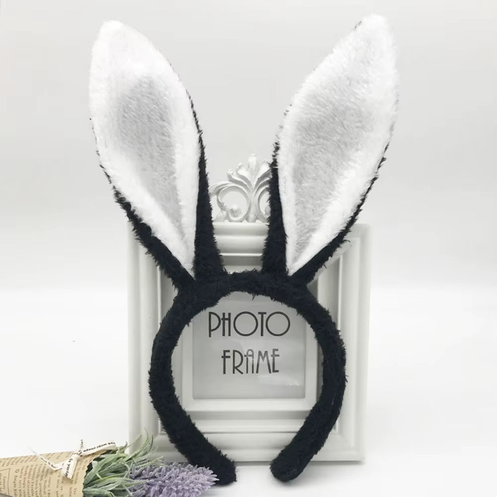 Easter Bunny Ears Headband Plush Rabbit Ears Bunny Girl Cosplay Costume Easter Decoration 2025 Bunny Headwear Hair Accessories