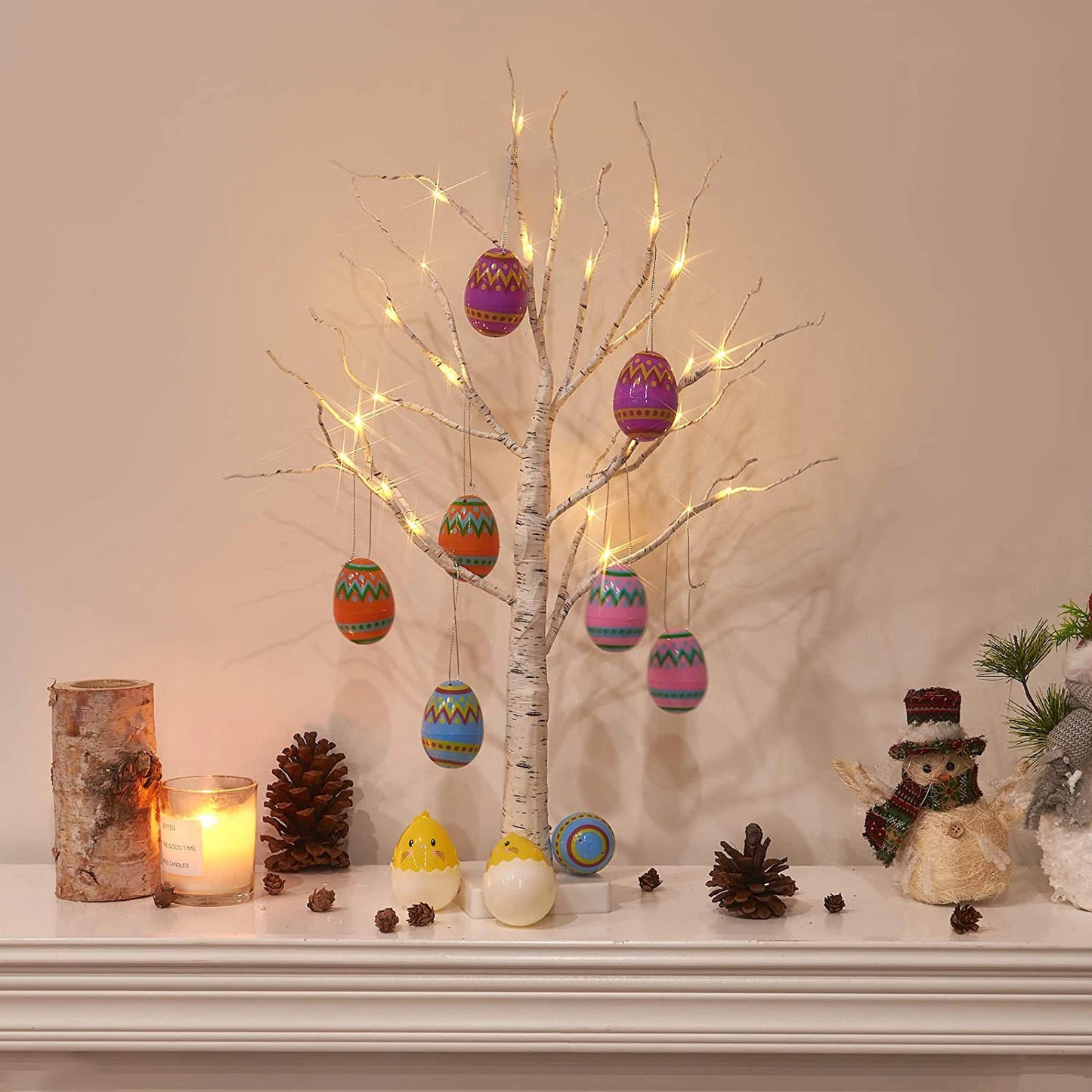 Eggcellent Easter LED Tree - 60cm Tall - Battery Operated