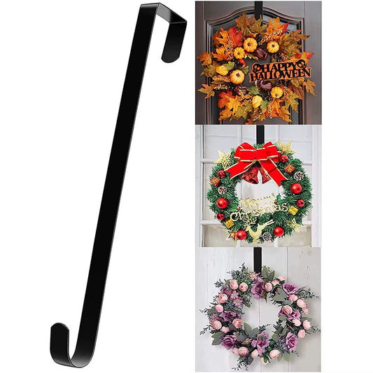 Eggcellent Wreath Hanger for Door - Single Hook Ornament Wreath Door Hanger (Black or White - 2 Sizes)
