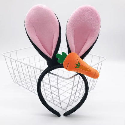 Easter Bunny Ears Headband Plush Rabbit Ears Bunny Girl Cosplay Costume Easter Decoration 2025 Bunny Headwear Hair Accessories