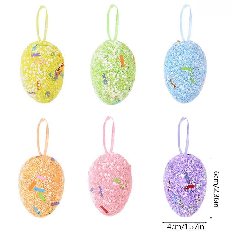 Eggcellently Hand-Crafted Foam Easter Ornaments - 6/10/12/24 Piece Decoration Sets