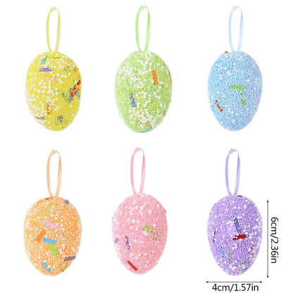 Eggcellently Hand-Crafted Foam Easter Ornaments - 6/10/12/24 Piece Decoration Sets