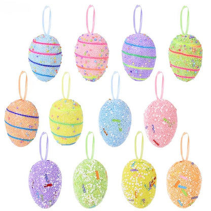 Eggcellently Hand-Crafted Foam Easter Ornaments - 6/10/12/24 Piece Decoration Sets