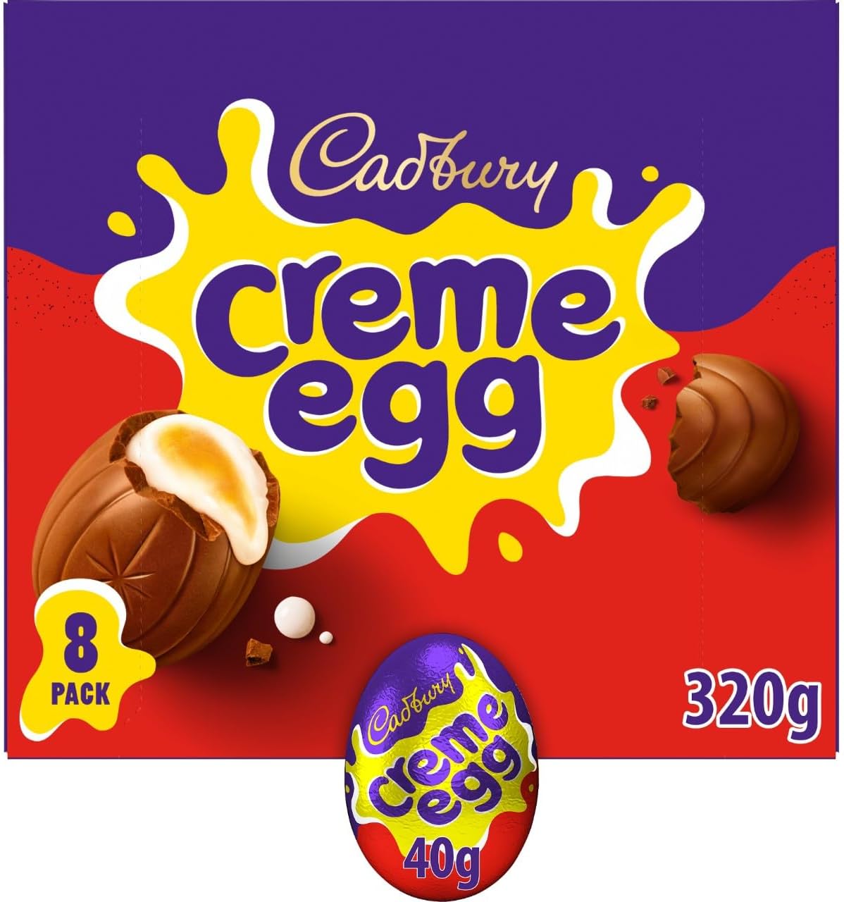 Cadbury's Creme Eggs & Caramel Eggs - Boxes of 8 or 48