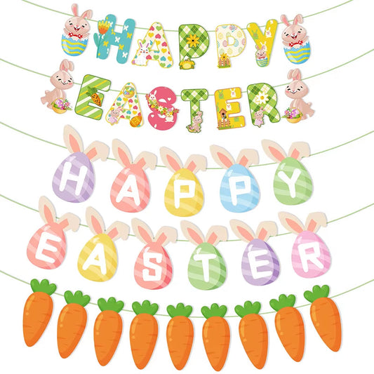 Eggcellent Easter Banners - Happy Easter/Carrots - 10 Styles