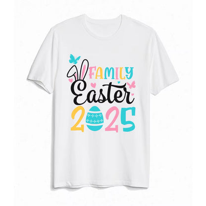 Family Easter 2025 Print Family Matching Outfit Easter Party Daddy Mommy Sister Brother Tee Shirts & Baby Romper Holiday Clothes